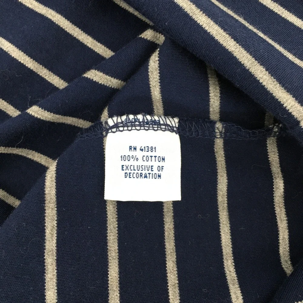 Polo Ralph Lauren Polo Shirt Mens XL Navy Gray Striped‎ Pima Soft Touch Cotton